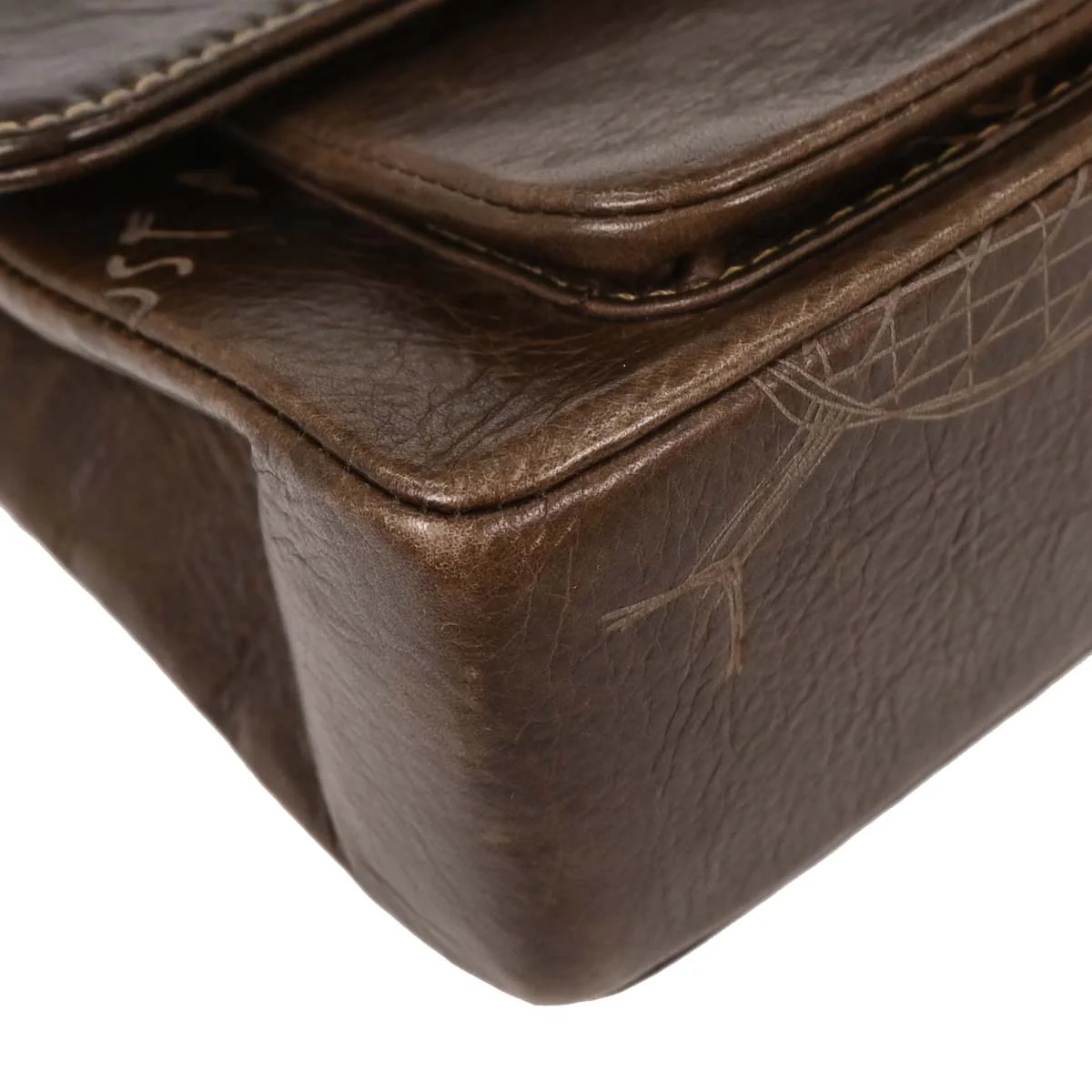 Chanel 2003-2004 Brown Calfskin Handbag - Image 6