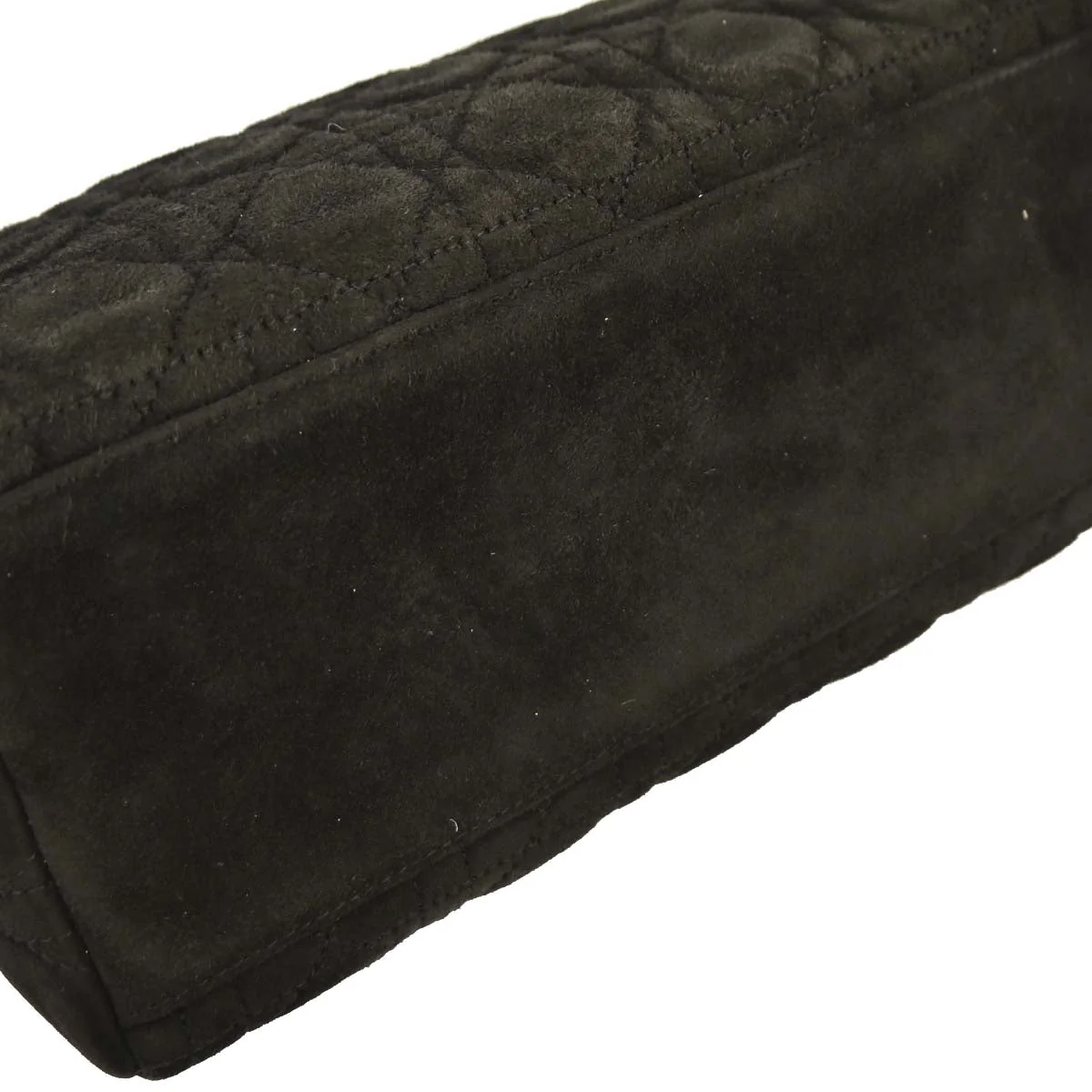 Christian Dior Black Suede Medium Lady Dior Cannage 2way Shoulder Handbag - Image 3