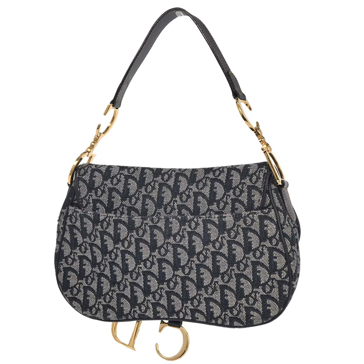 Christian Dior Navy Trotter Double Saddle Handbag - Image 2
