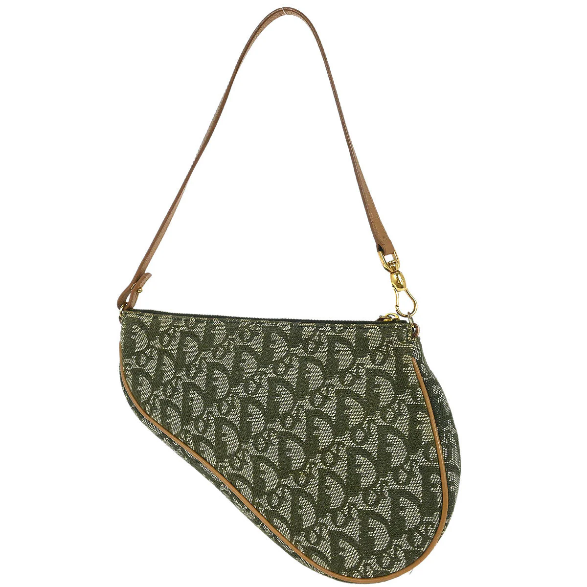 Christian Dior Green Trotter Saddle Handbag - Image 2
