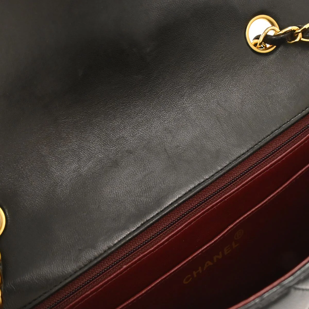 Chanel Black Lambskin Medium Diana Shoulder Bag - Image 6
