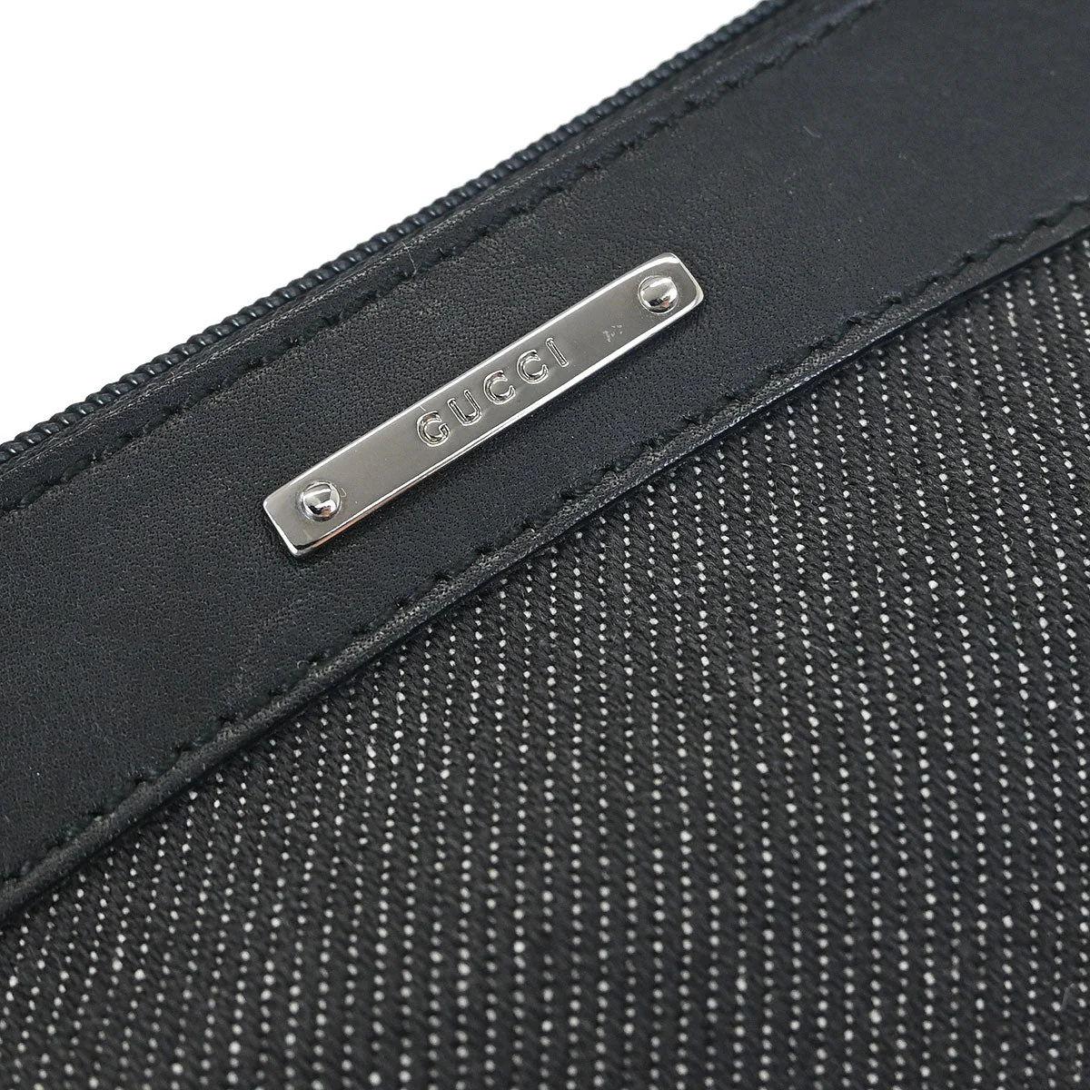 Gucci Black Sherry Accessory Pouch Handbag - Image 6