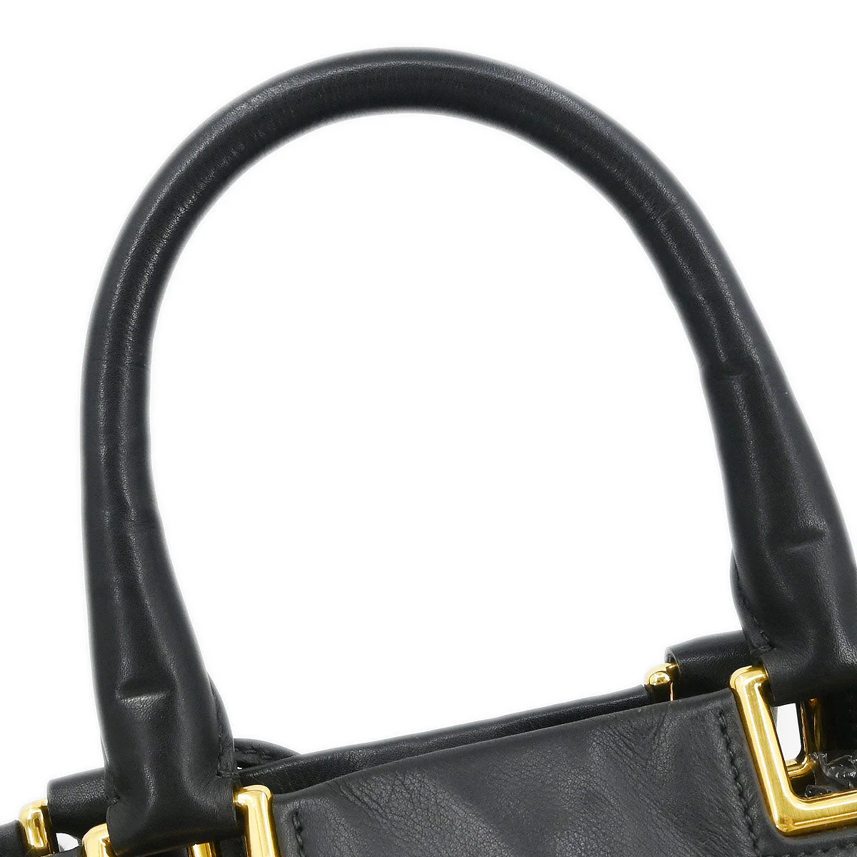 Prada Black Leather 2way Shoulder Handbag - Image 5