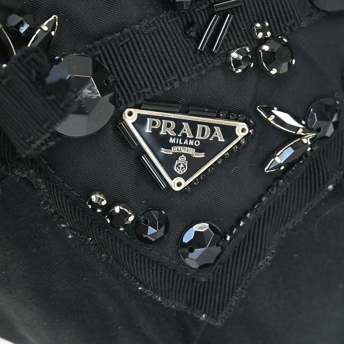 Prada Black Satin Handbag - Image 3