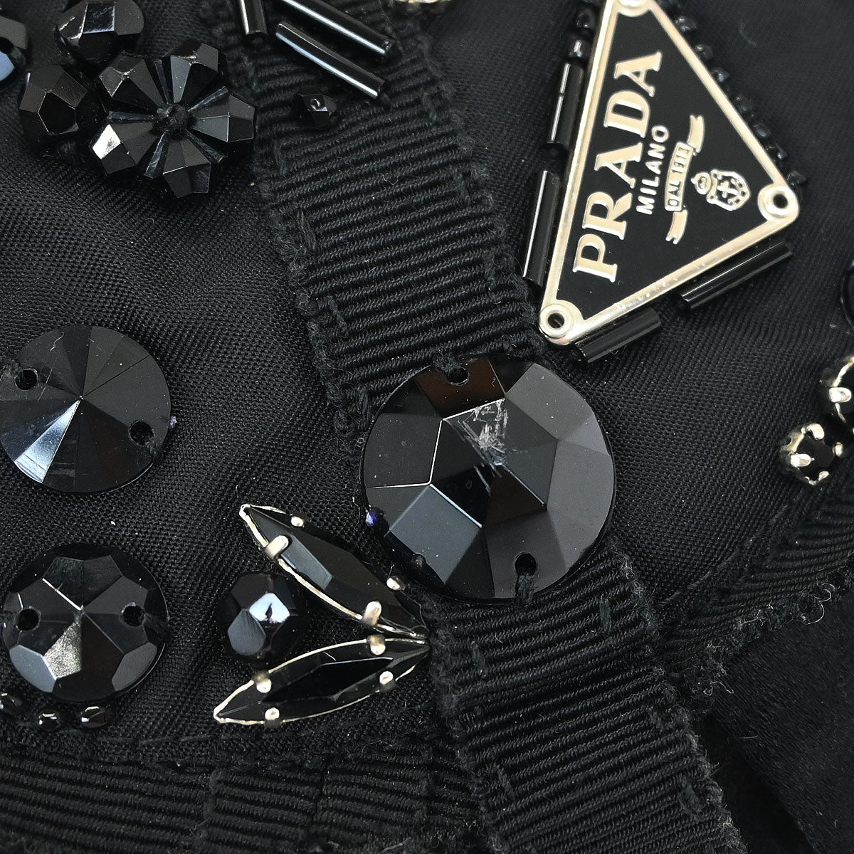 Prada Black Satin Handbag - Image 4