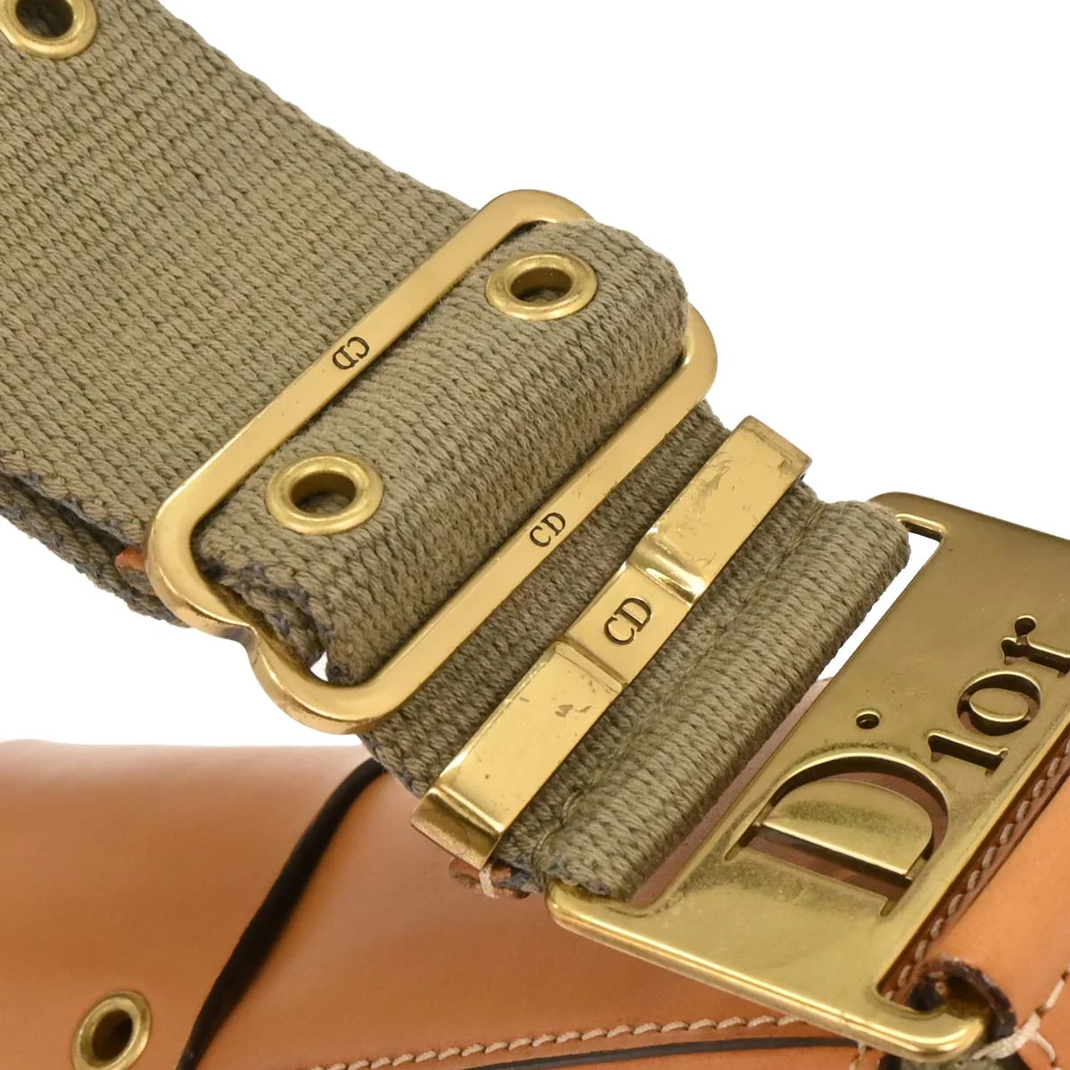 Christian Dior Green Beige Street Chic Columbus Shoulder Bag - Image 3