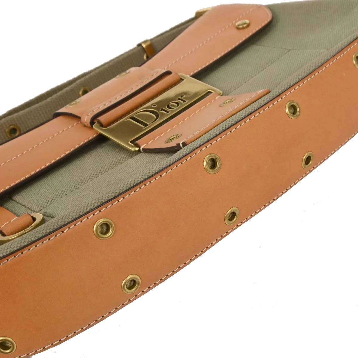 Christian Dior Green Beige Street Chic Columbus Shoulder Bag - Image 6
