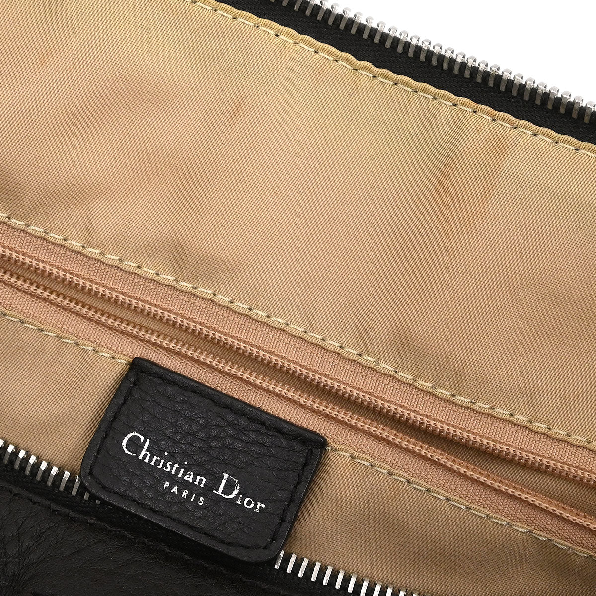 Christian Dior Beige Canvas Trotter Handbag - Image 9