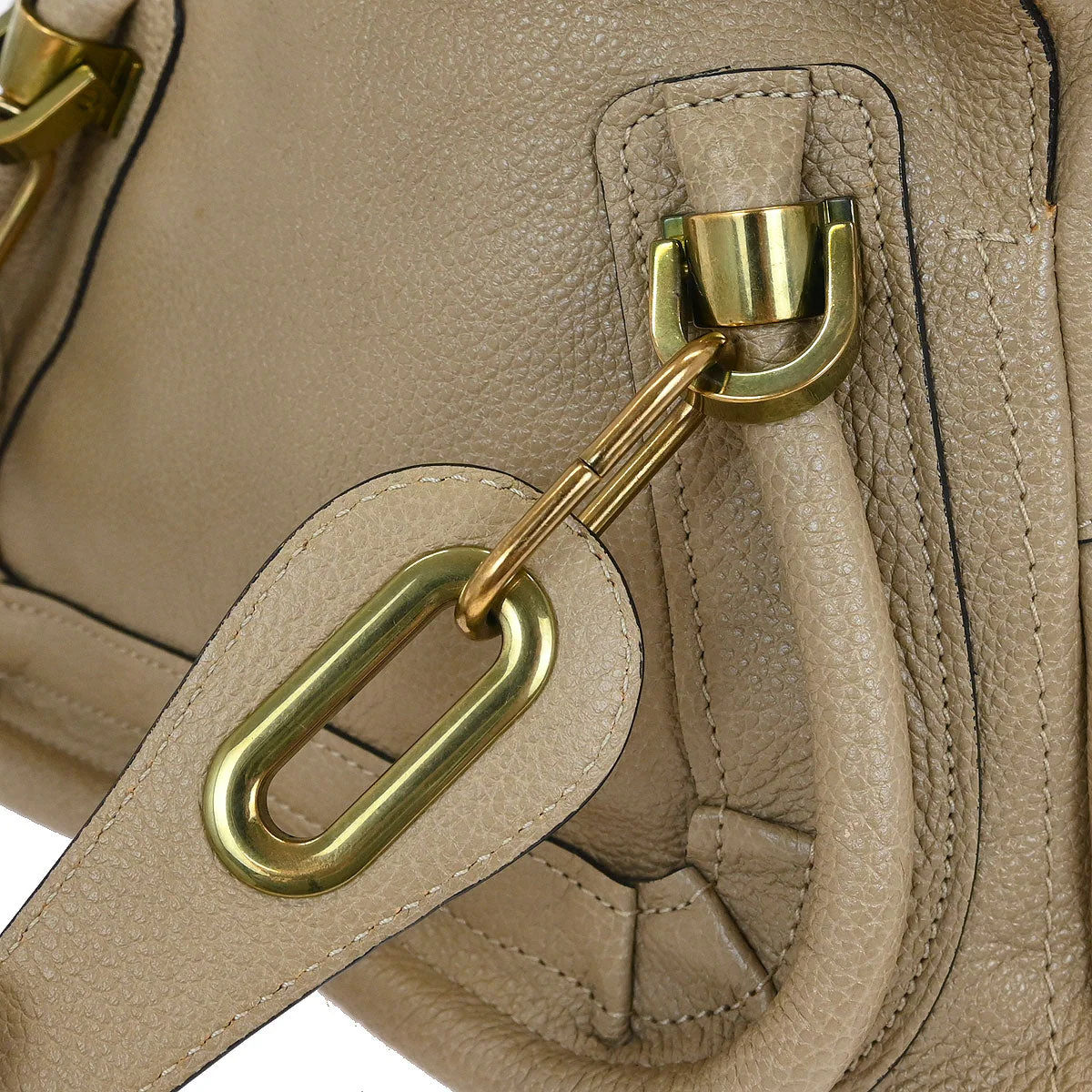 Chloe Beige Paraty 2way Shoulder Handbag - Image 5