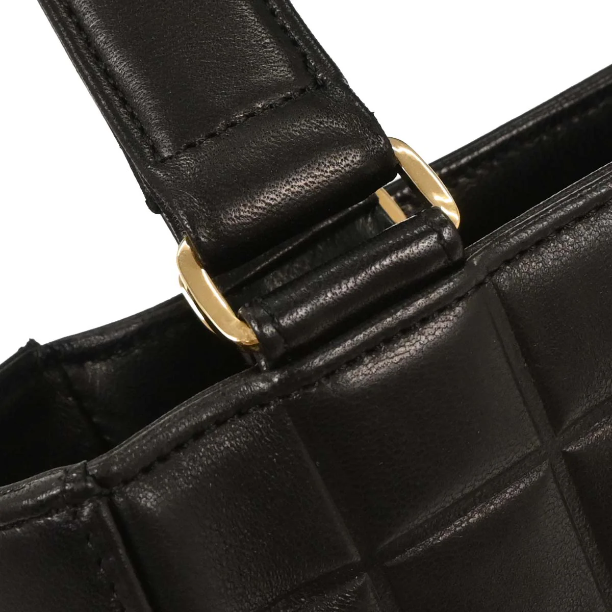 Chanel Black Lambskin Choco Bar Tote Shoulder Bag - Image 5