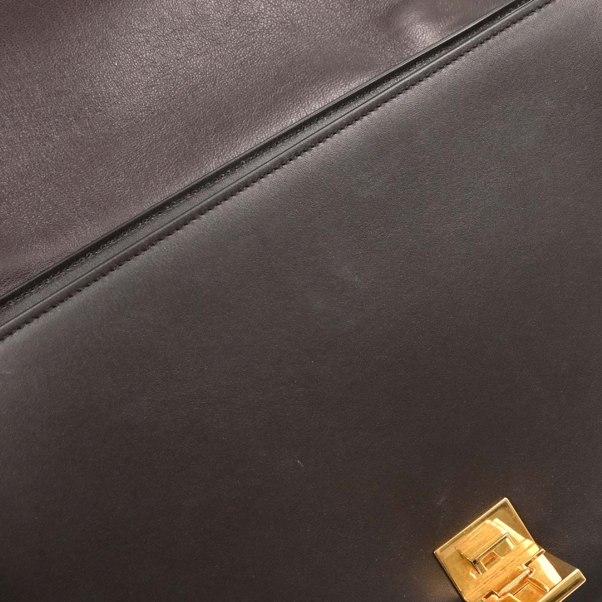 Celine Black Red Brown Leather Trapeze 2way Shoulder Handbag - Image 7