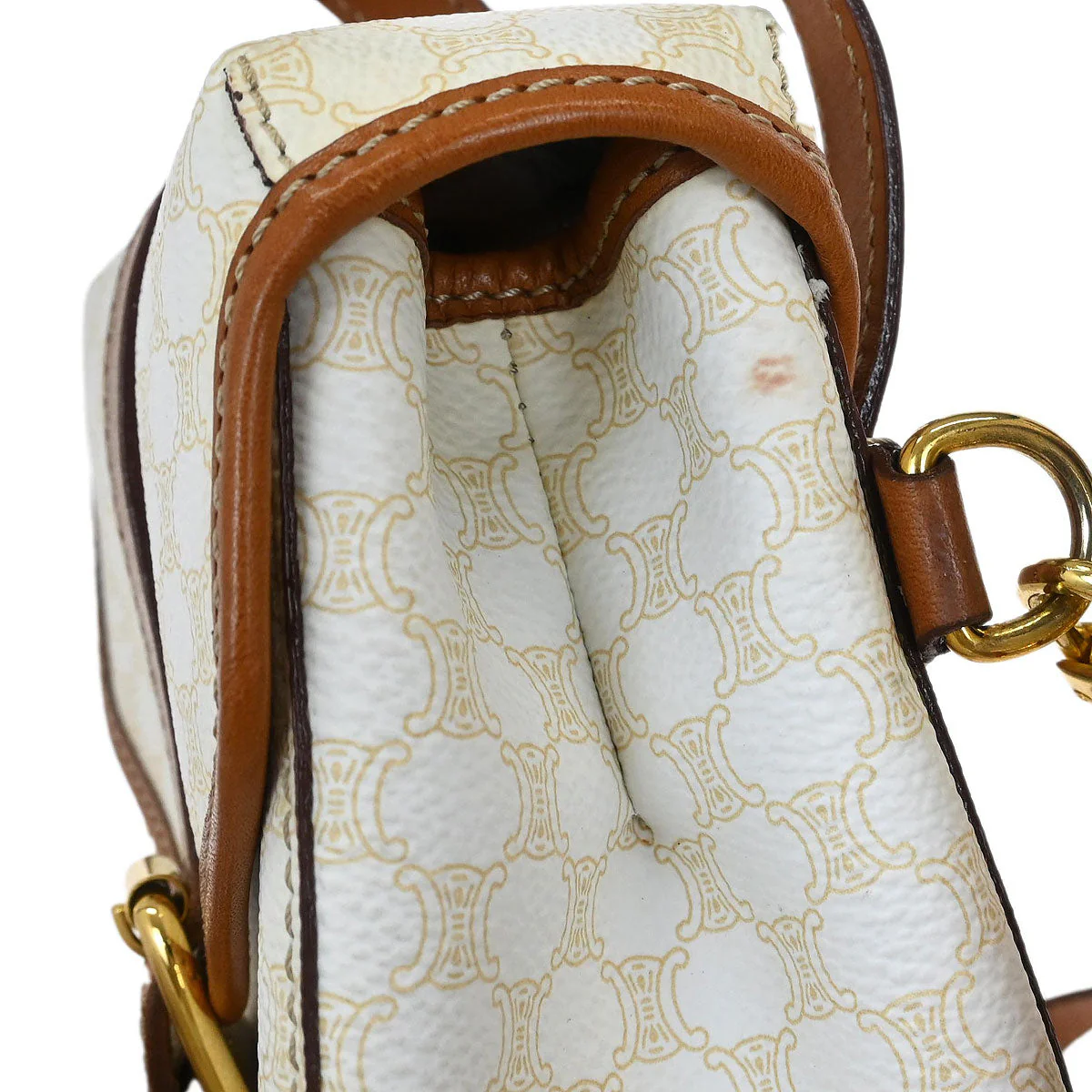 Celine White Brown Macadam Twin Backpack - Image 7