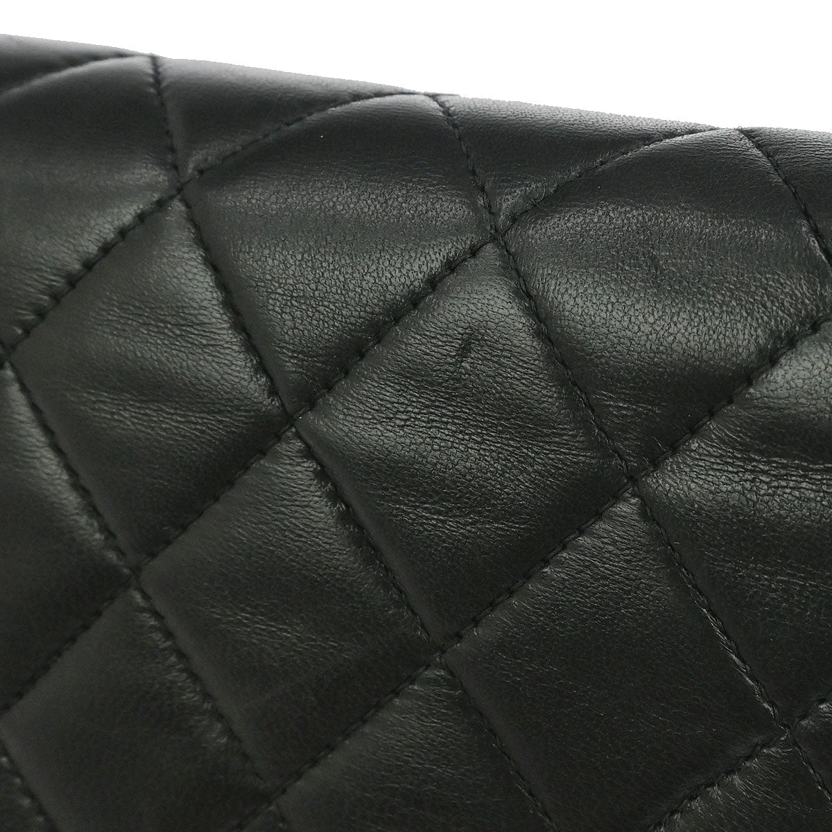 Chanel 2002-2003 Black Lambskin Turnlock Medium Half Flap Shoulder Bag - Image 5