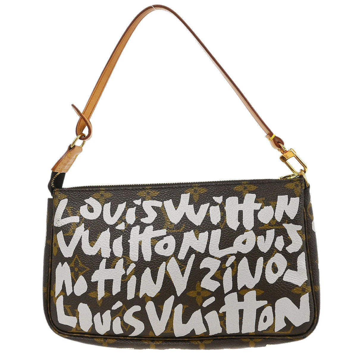 Louis Vuitton White Graffiti Pochette Accessoires Handbag M92192 - Image 2