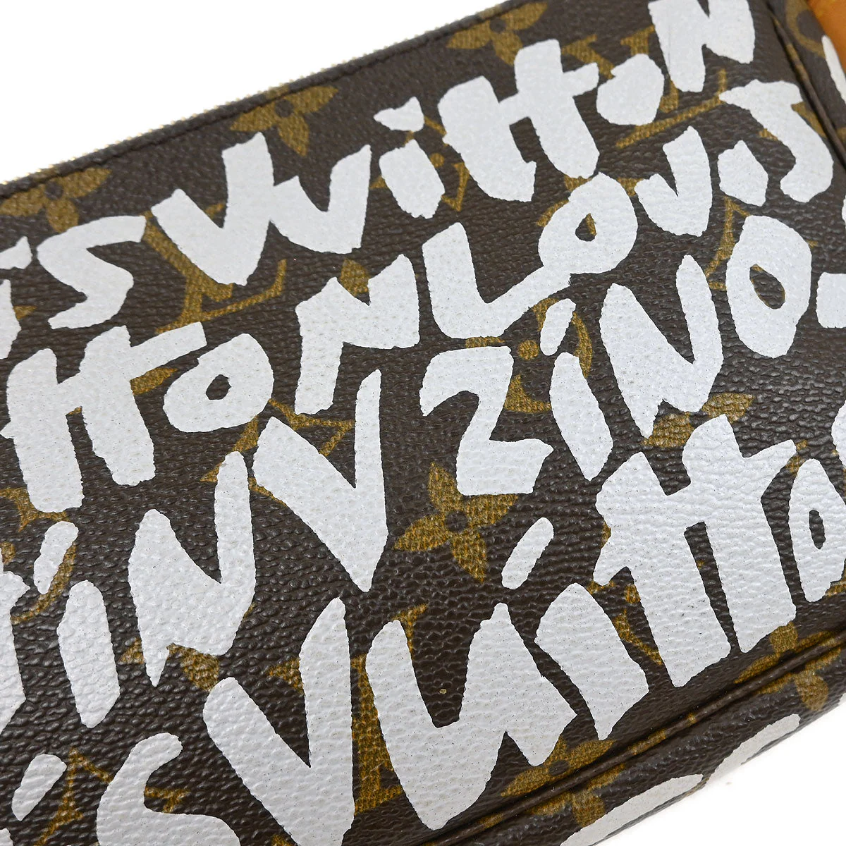 Louis Vuitton White Graffiti Pochette Accessoires Handbag M92192 - Image 3