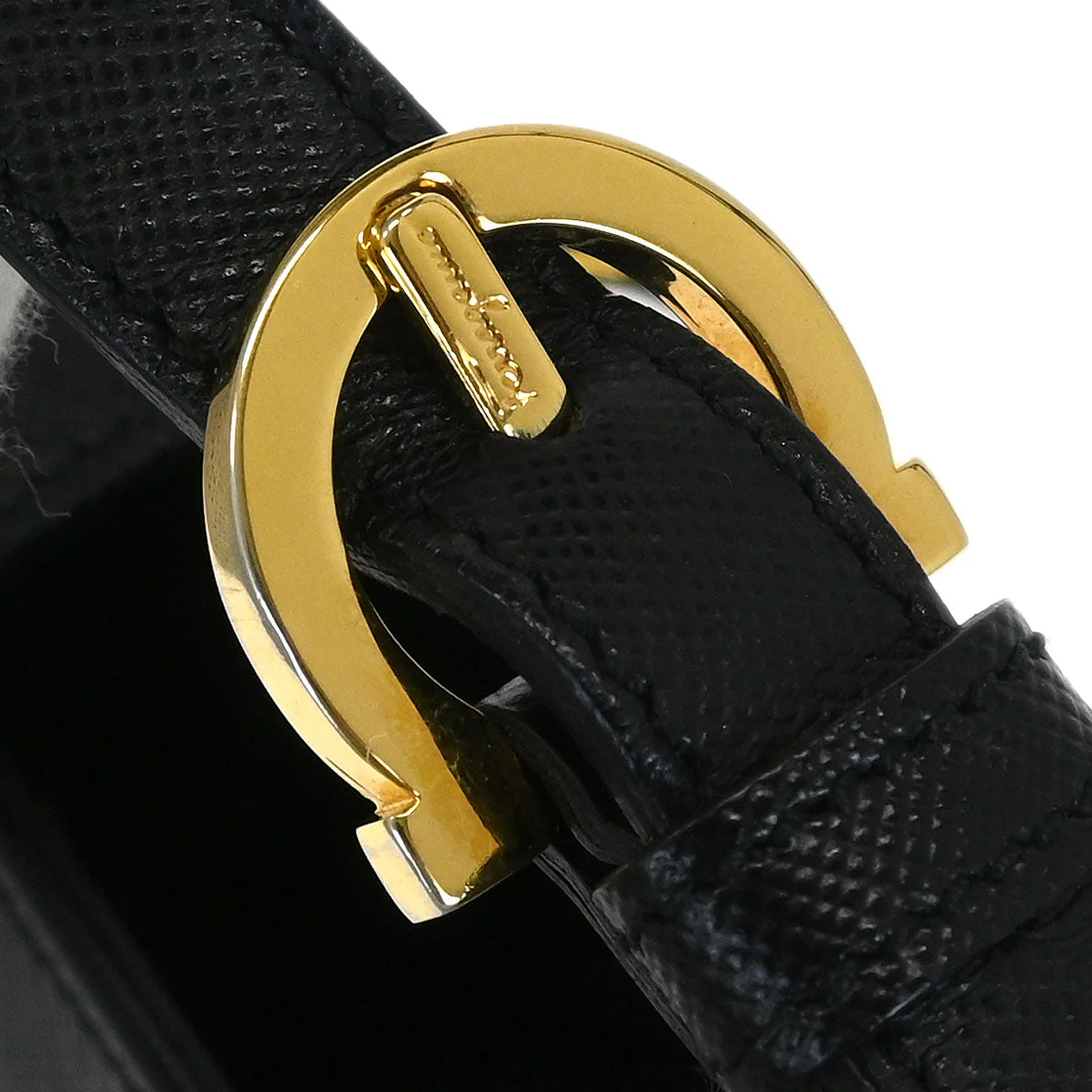 Salvatore Ferragamo Black Gancini Shoulder Bag - Image 10