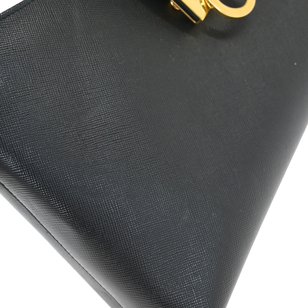 Salvatore Ferragamo Black Gancini Shoulder Bag - Image 4
