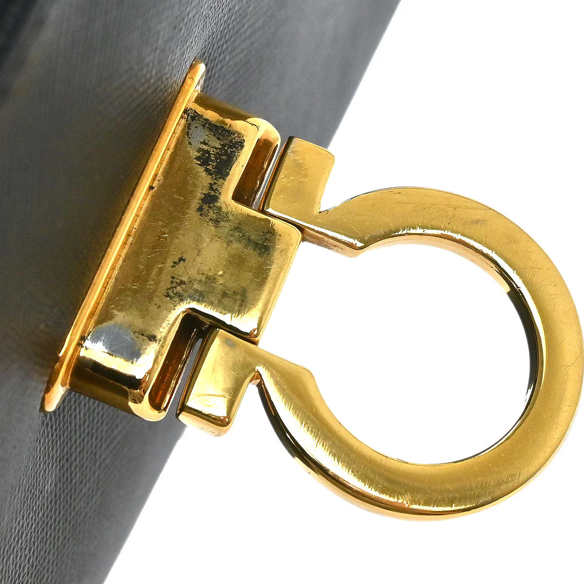 Salvatore Ferragamo Black Gancini Shoulder Bag - Image 6