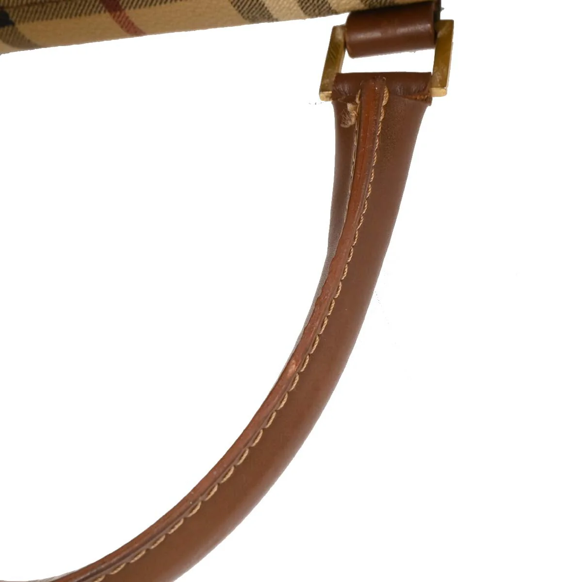 Burberry Beige PVC House Check Handbag - Image 3