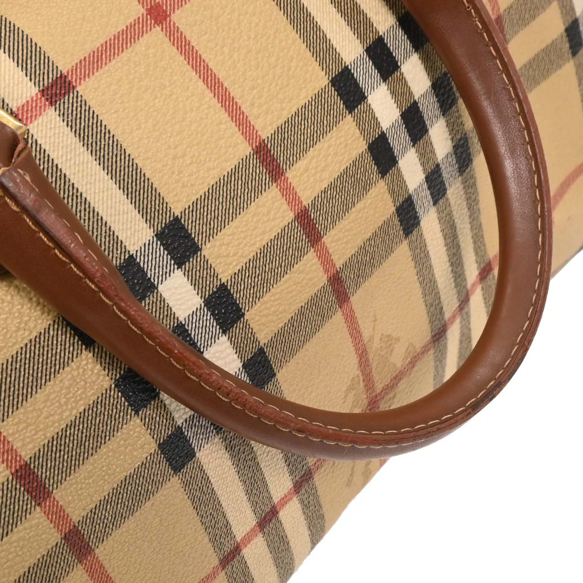 Burberry Beige House Check Duffle Handbag - Image 5