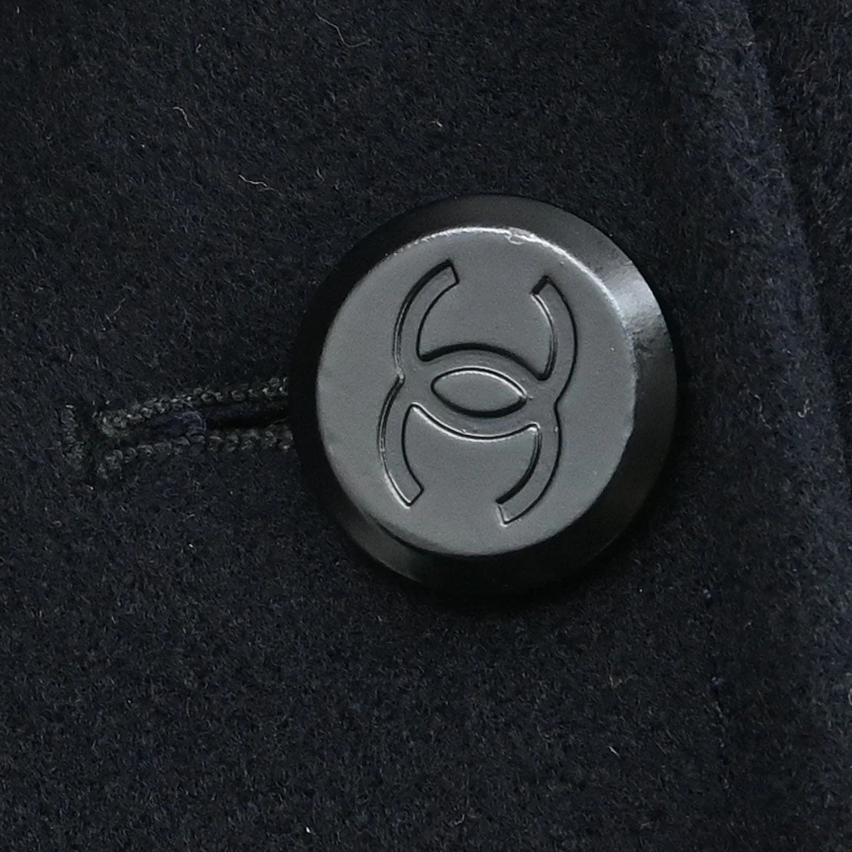 Chanel Double Breasted Coat Black #38 - Image 4