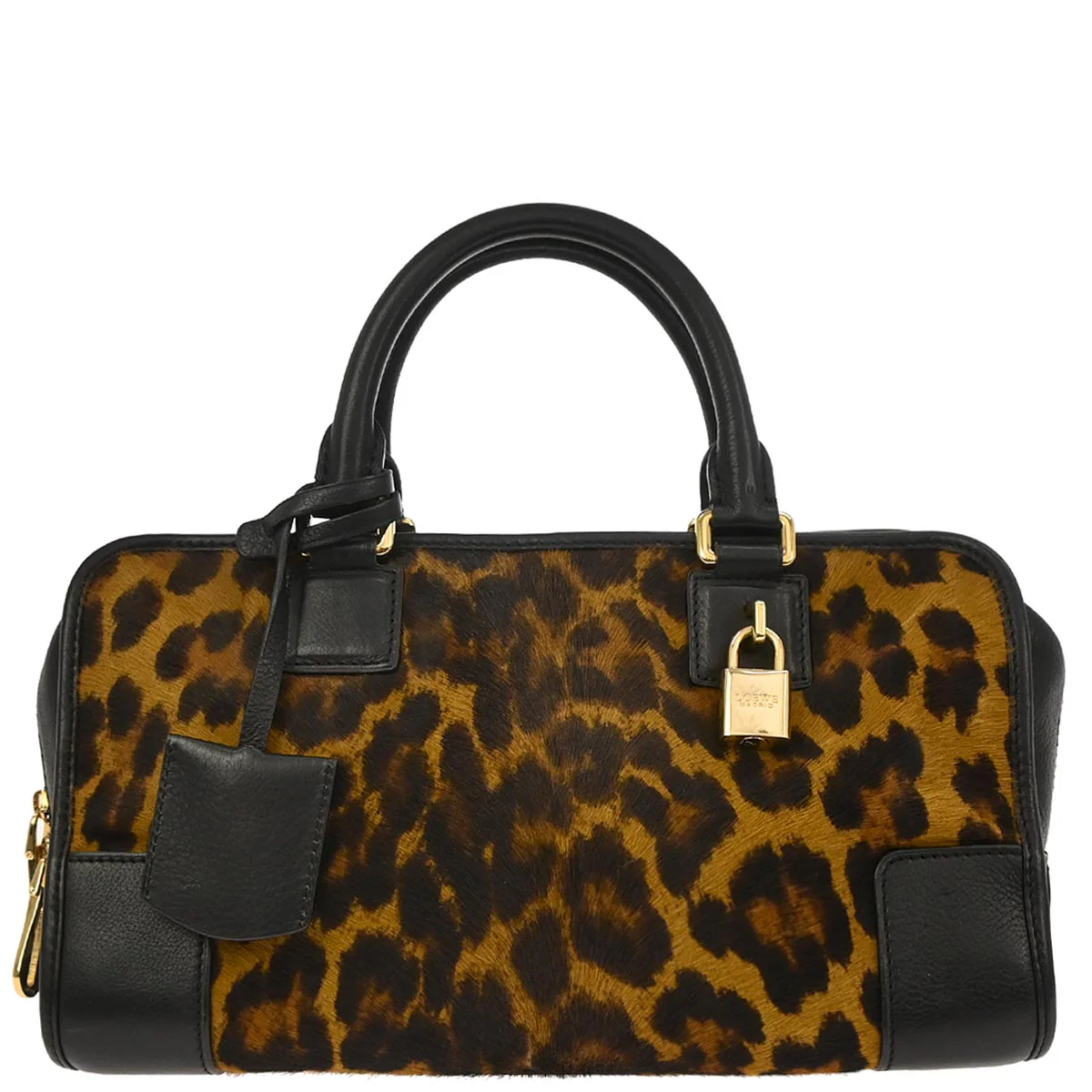 Loewe * Brown Pony Hair Amazona 28 Handbag