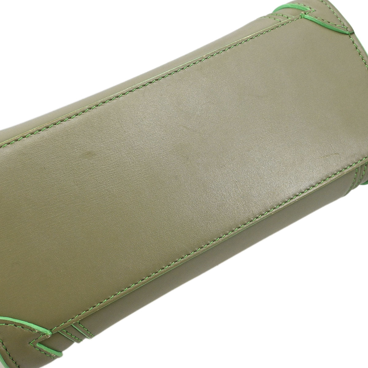 Celine Green Leather Nano Luggage 2way Shoulder Tote Bag - Image 3