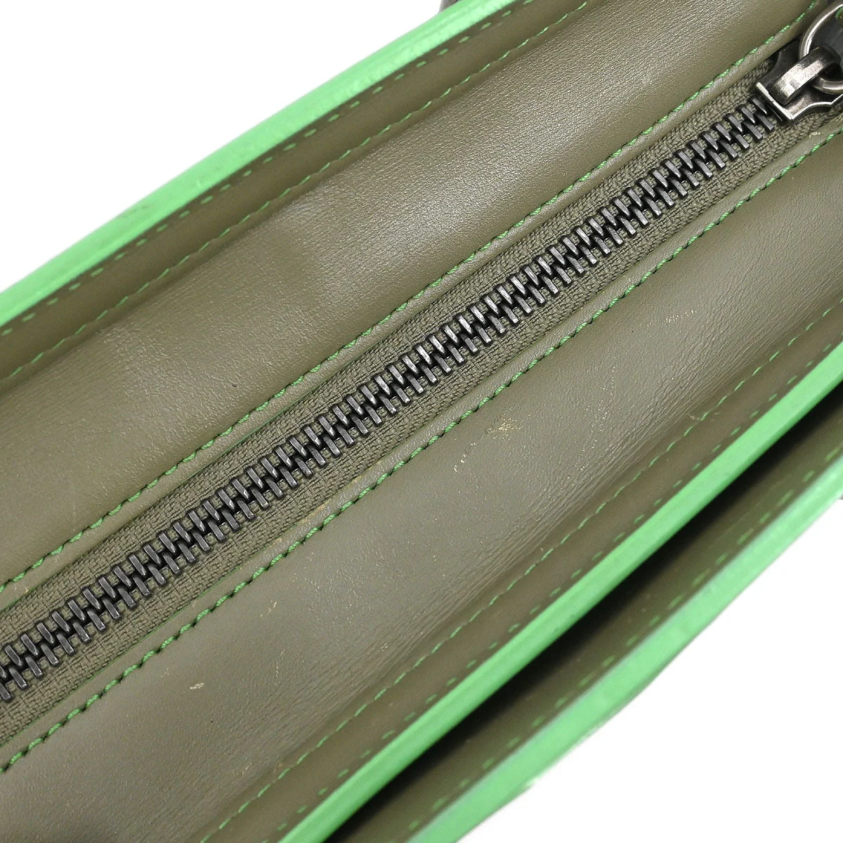 Celine Green Leather Nano Luggage 2way Shoulder Tote Bag - Image 8