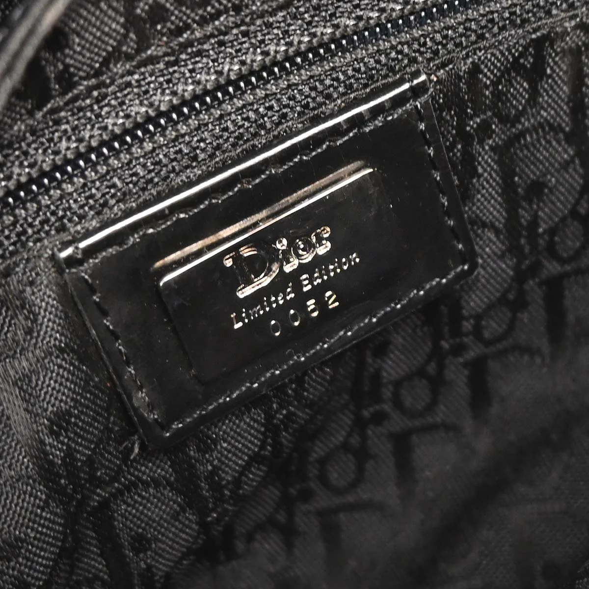 Christian Dior White Black Sequins Saddle Handbag - Image 9
