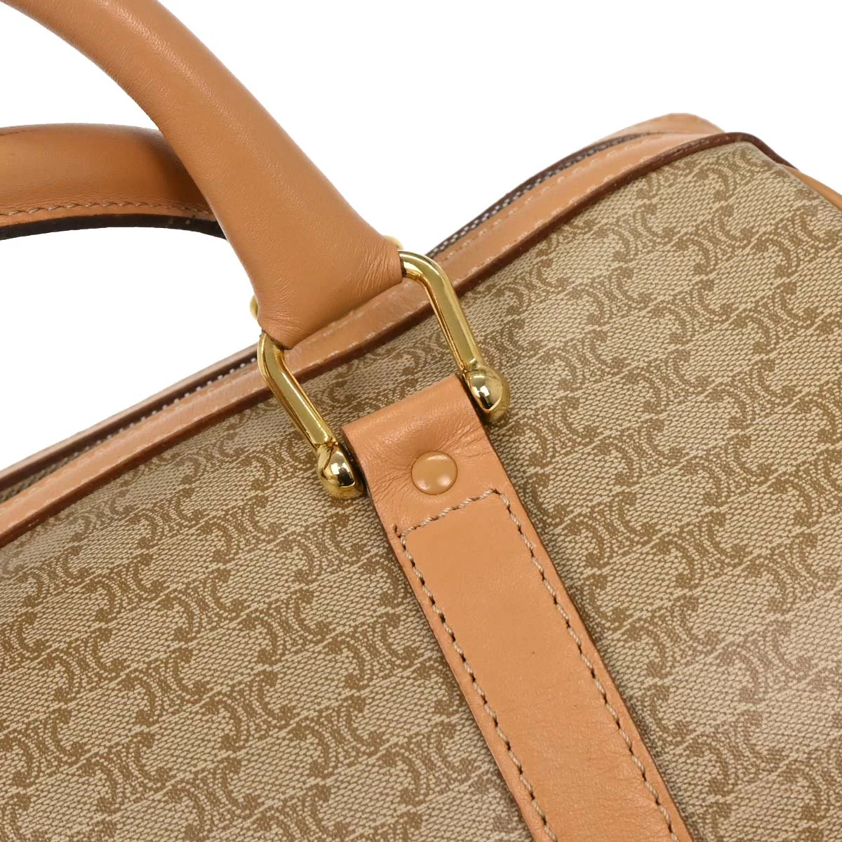 Celine Beige Macadam Duffle Handbag - Image 4