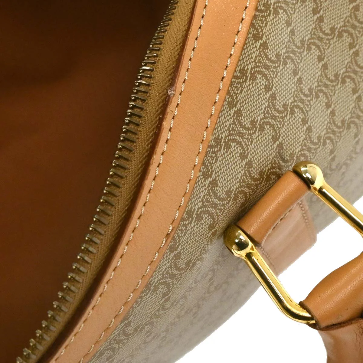Celine Beige Macadam Duffle Handbag - Image 9