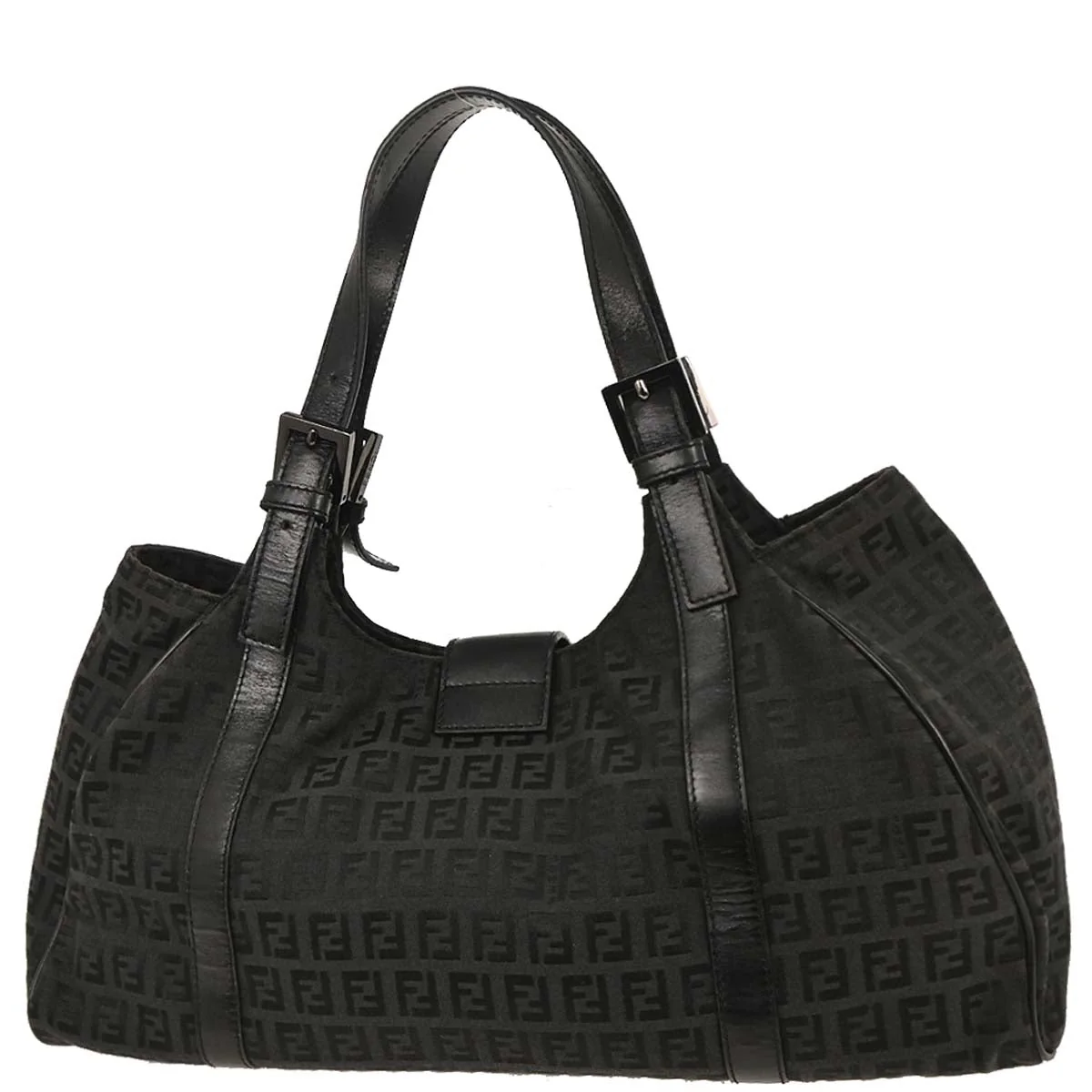Fendi Black Zucchino Tote Bag - Image 2