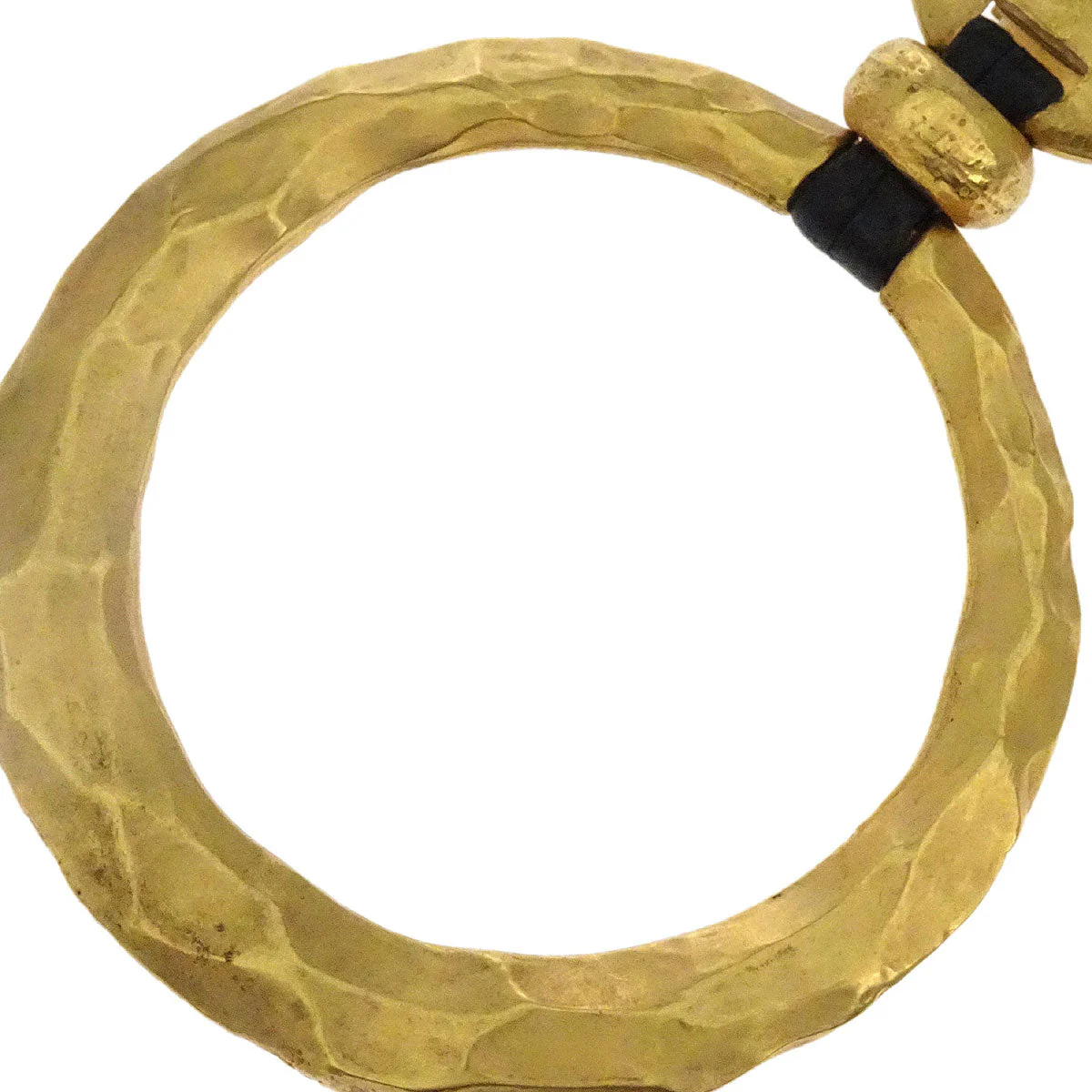 Chanel Dangle Hoop Earrings Clip-On Gold 93P - Image 2
