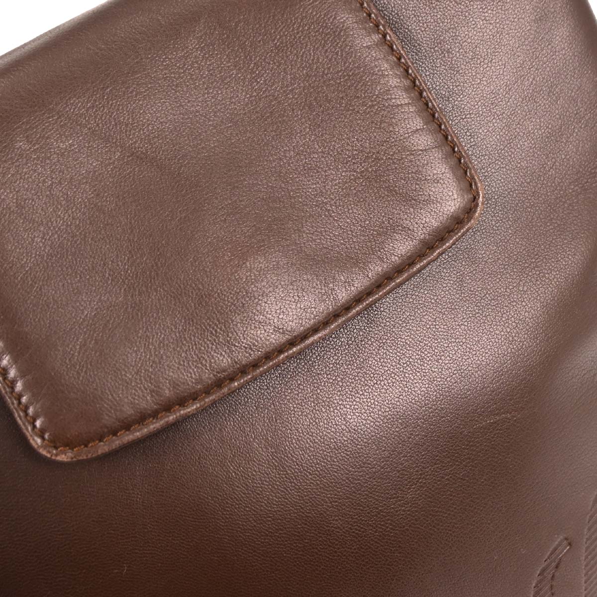 Loewe Brown Lambskin Handbag - Image 5