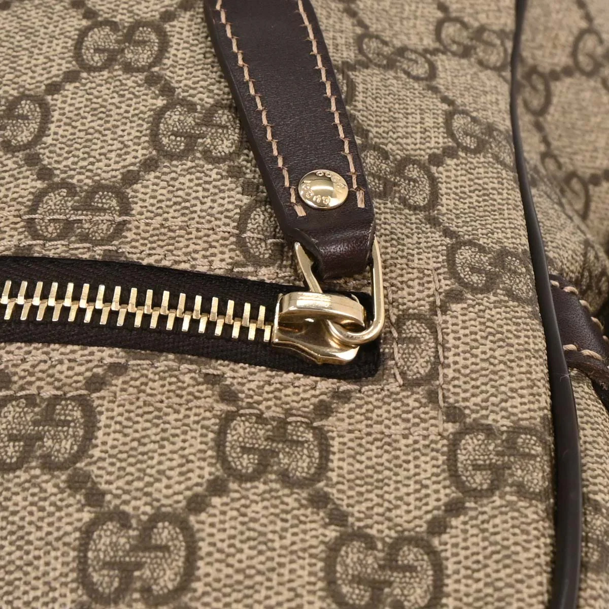 Gucci Brown PVC GG Shoulder Bag - Image 7