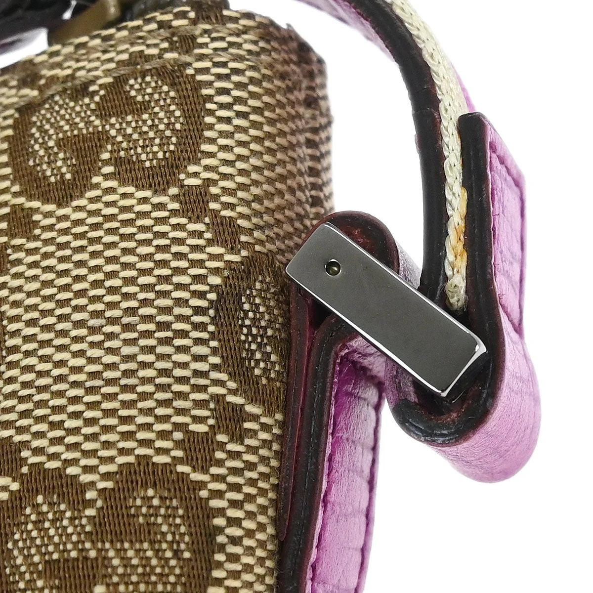 Gucci Brown Purple GG Handbag - Image 4
