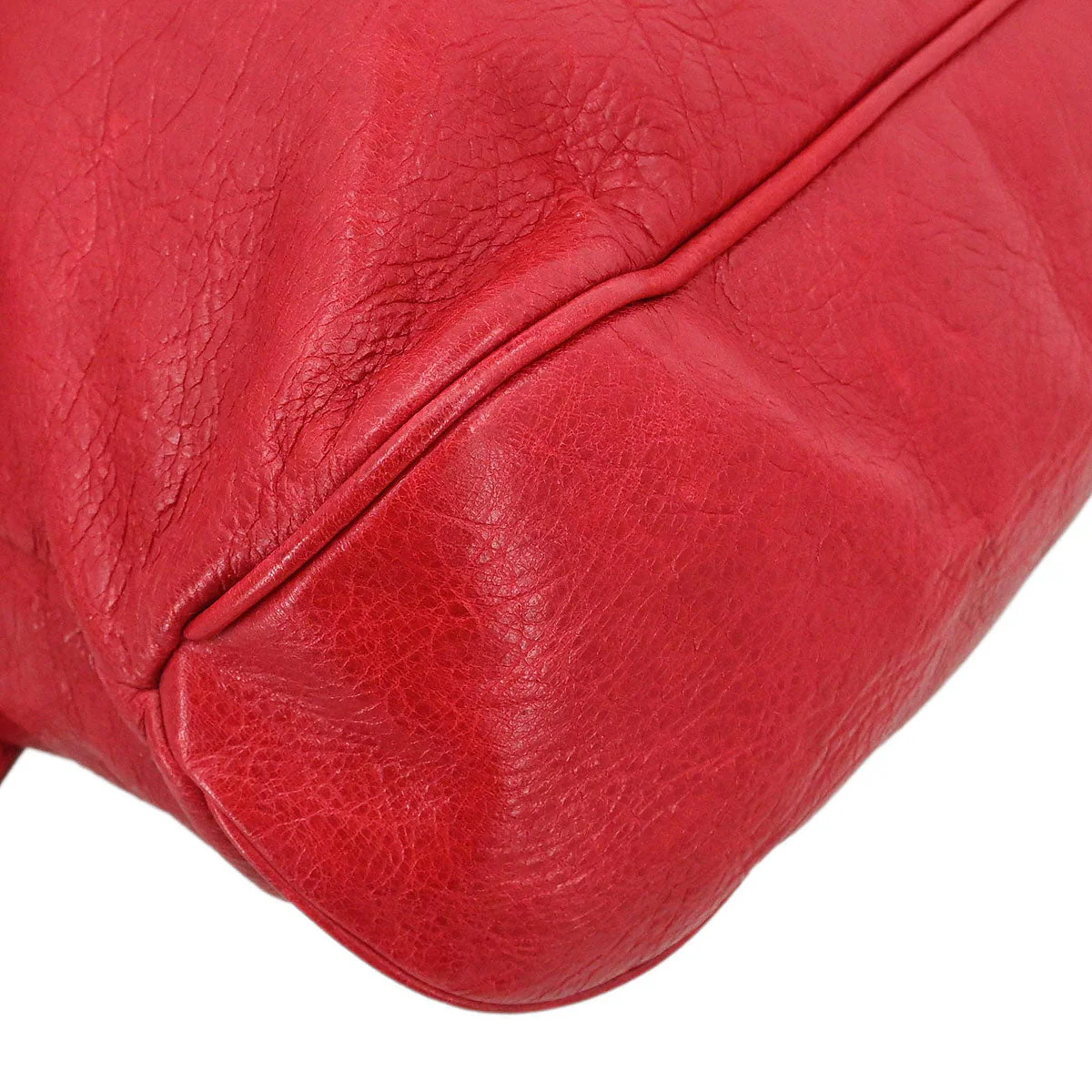 Balenciaga Red Lambskin Tote Bag - Image 3