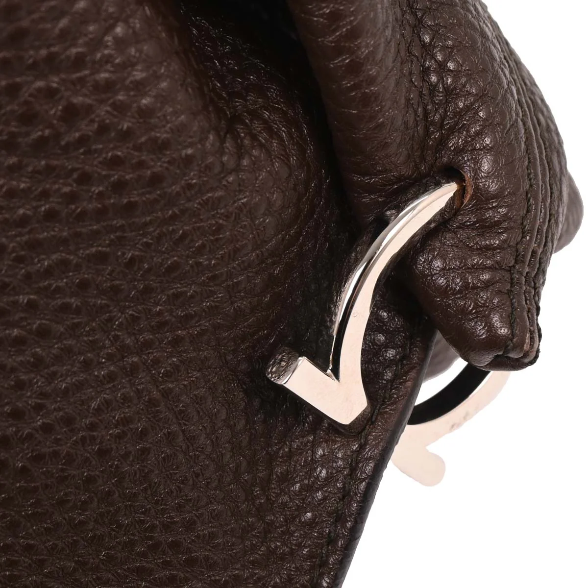 Salvatore Ferragamo Brown Gancini 2way Shoulder Handbag - Image 6
