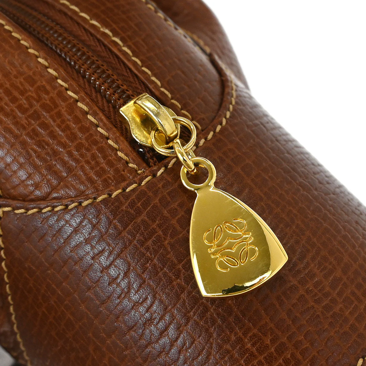 Loewe Brown Leather 2way Shoulder Handbag - Image 5