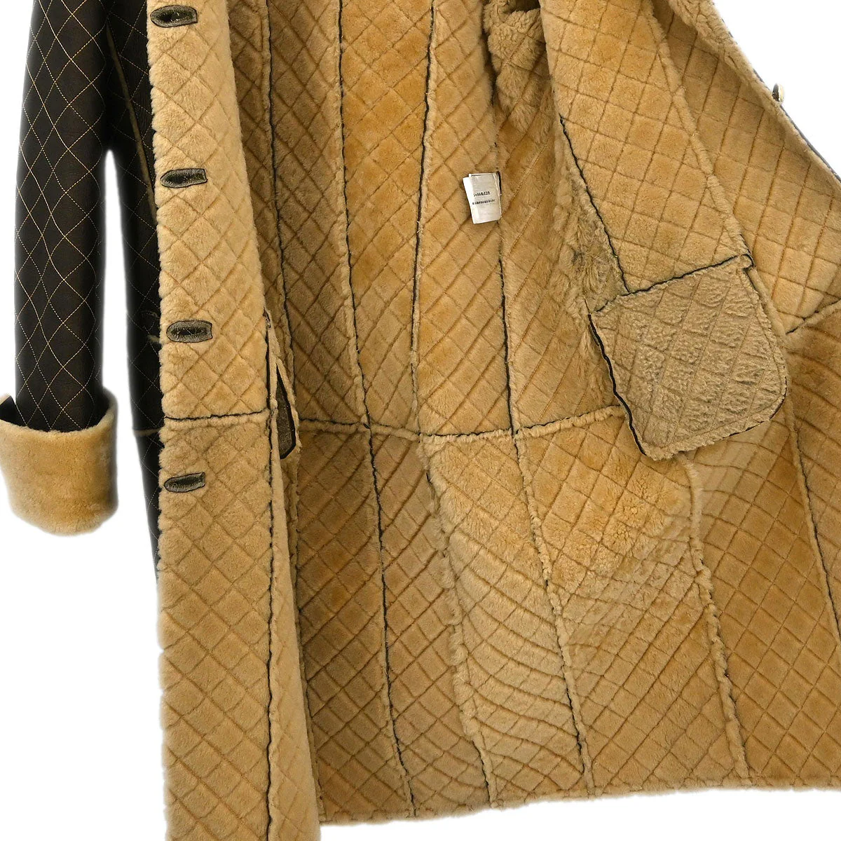 Chanel Single Breasted Coat Brown #38 - Image 6