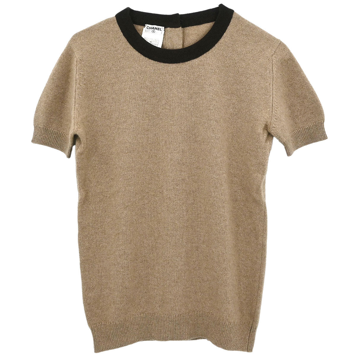 Chanel Ensemble Cardigan Short Sleeve Top Beige #36 - Image 3