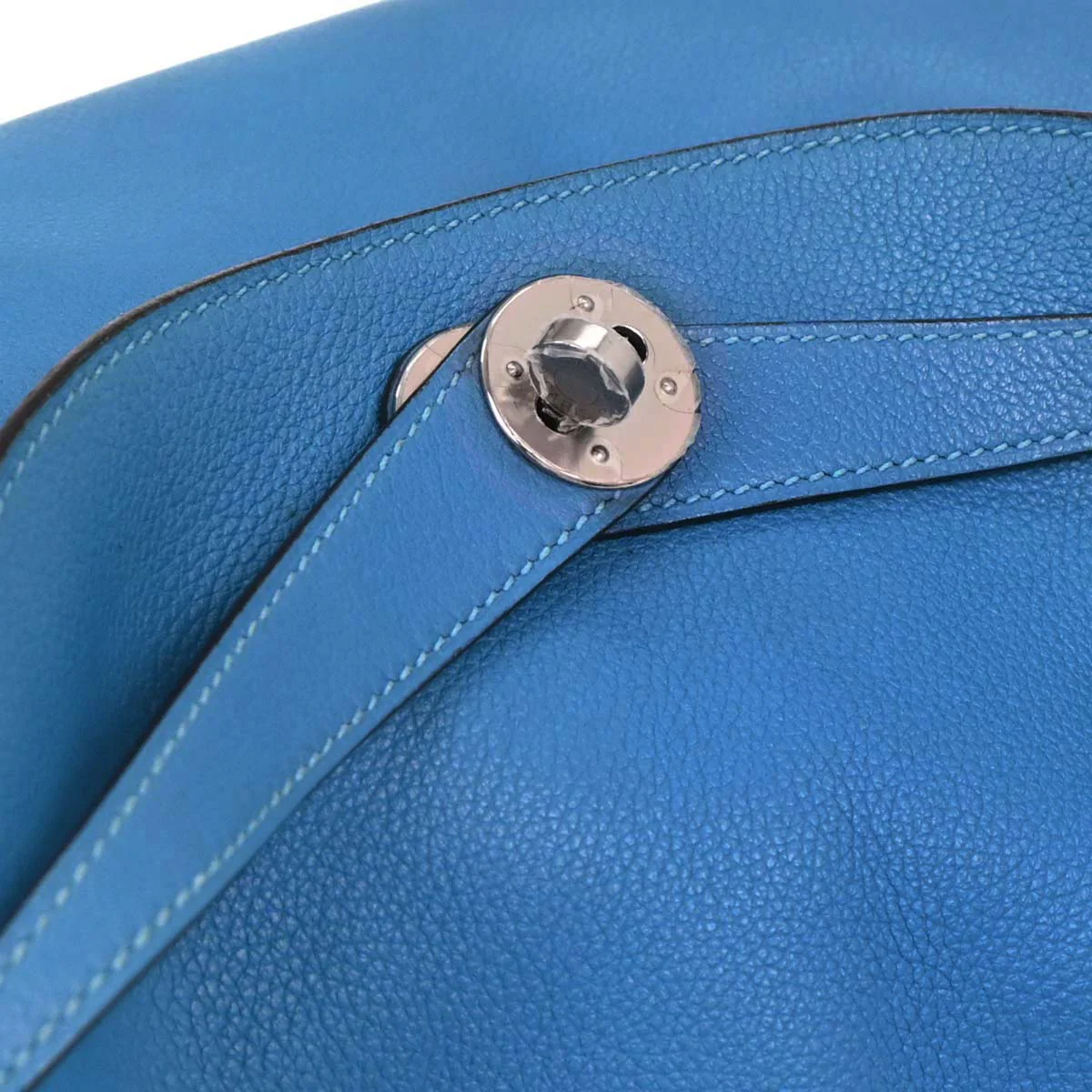 Hermes Blue Zanzibar Evercolor Lindy 34 Shoulder Bag - Image 5