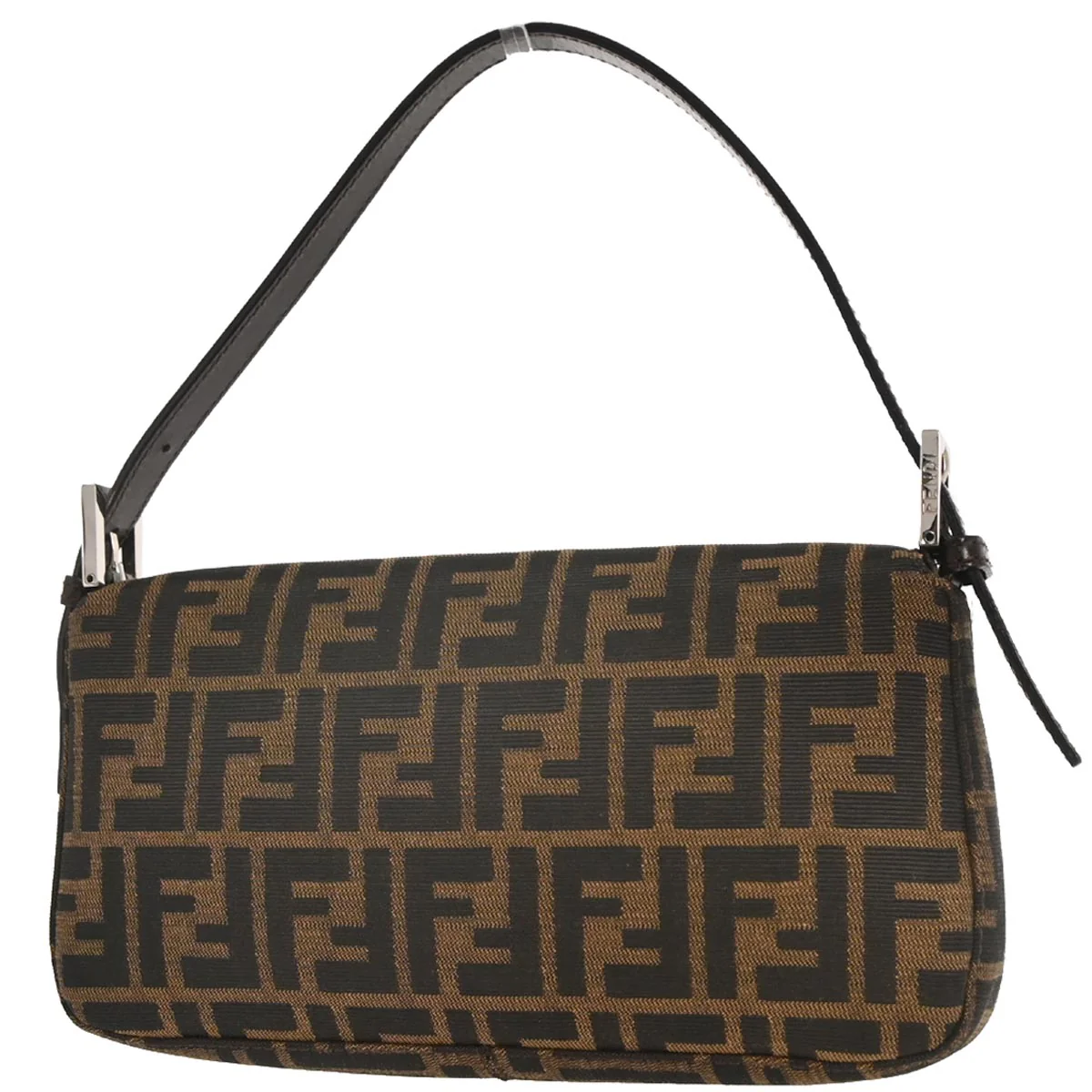 Fendi Brown Canvas Zucca Baguette Handbag - Image 2