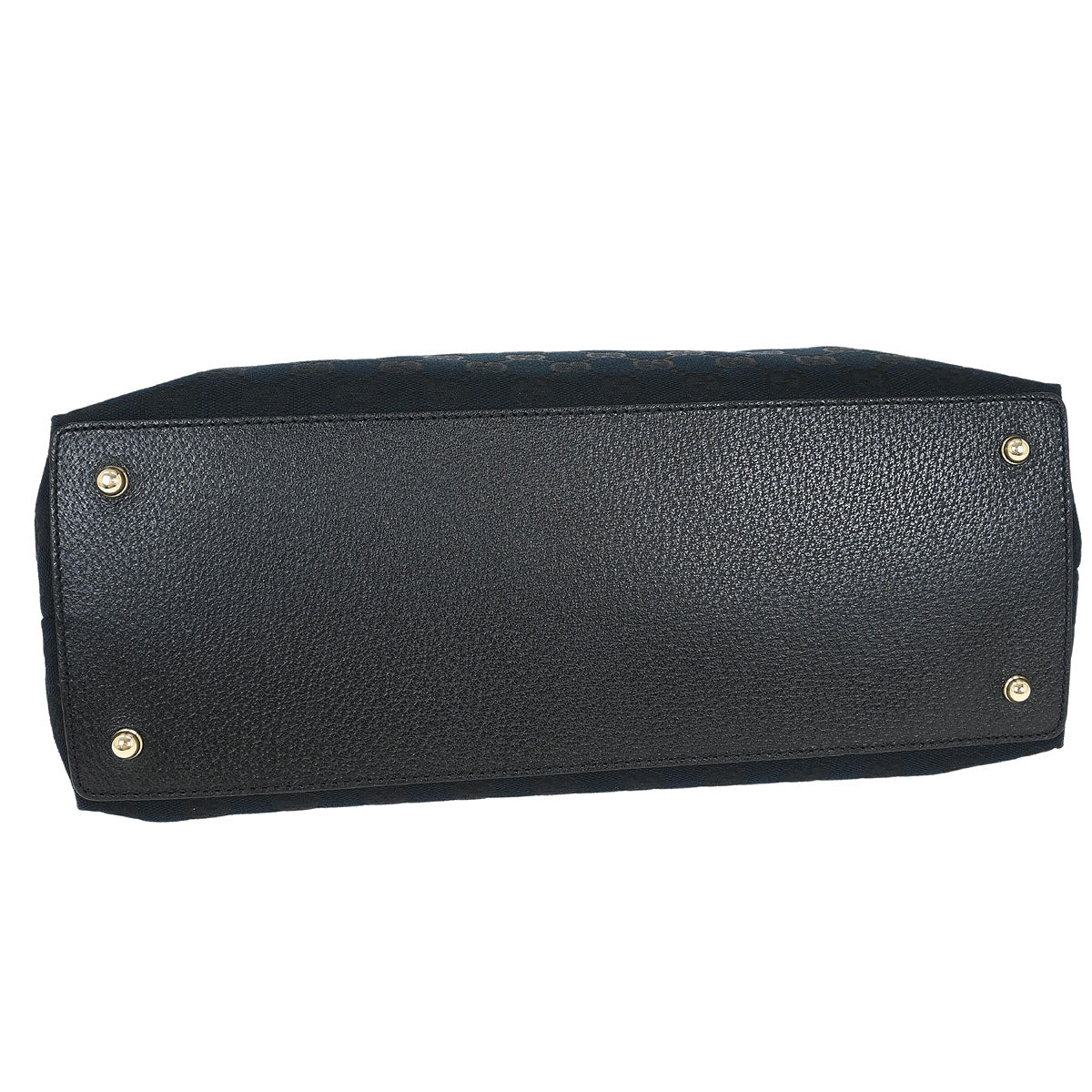 Gucci Black Bamboo GG Tote Bag - Image 3