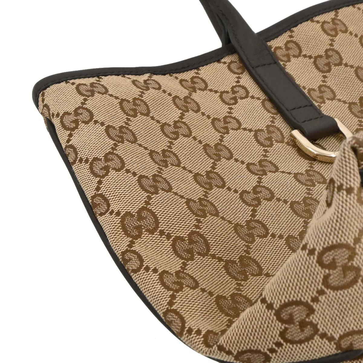 Gucci Brown Beige GG Tote Bag - Image 4