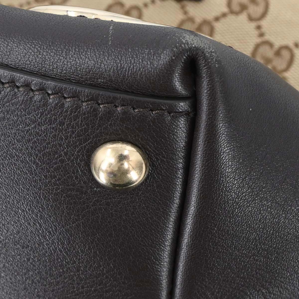Gucci Brown Beige GG Tote Bag - Image 6