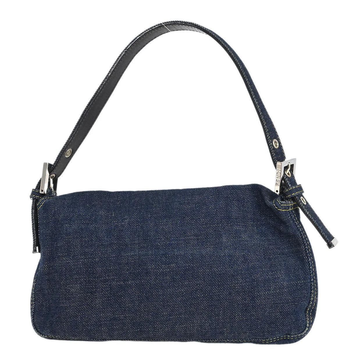 Fendi Navy Denim Baguette Handbag - Image 2