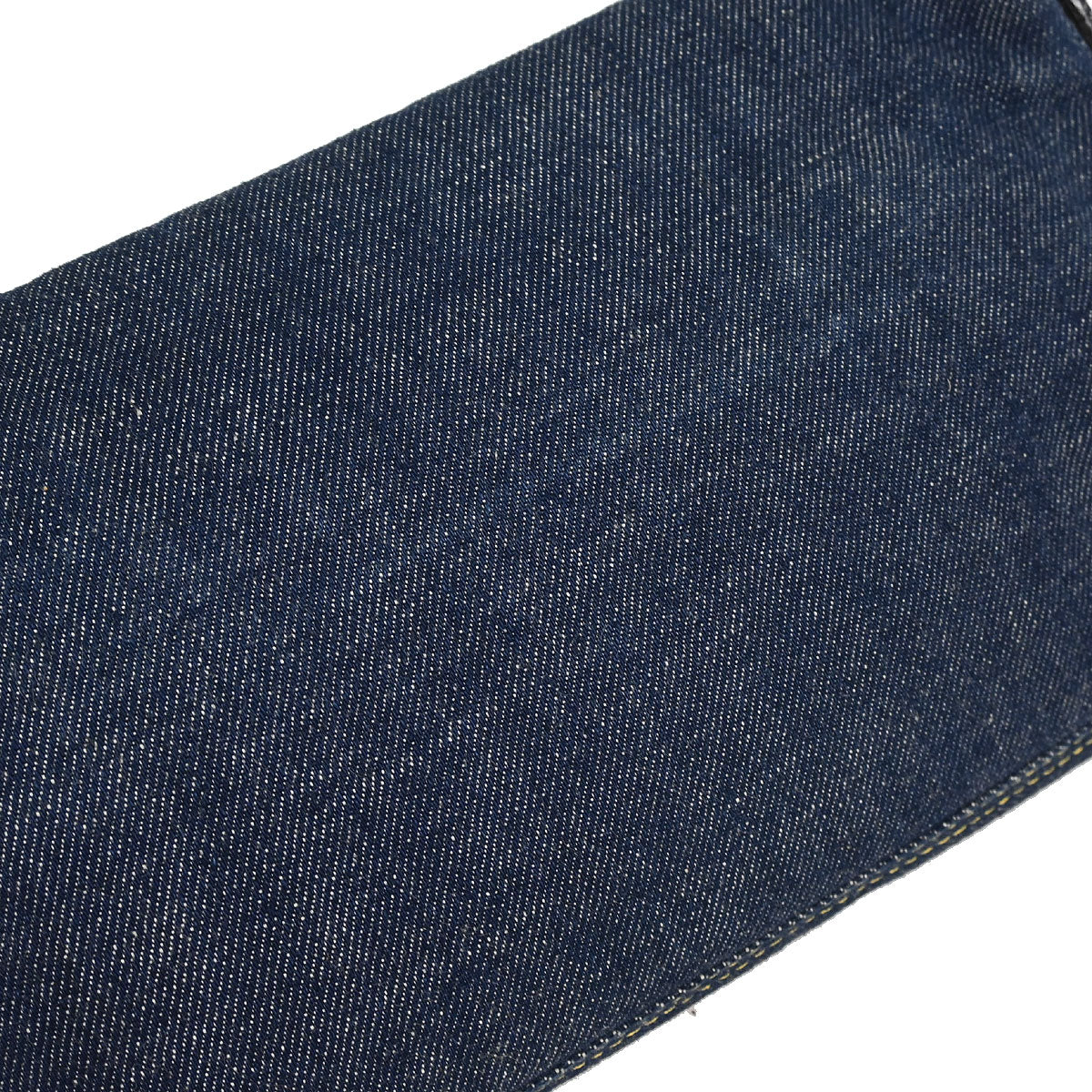 Fendi Navy Denim Baguette Handbag - Image 4