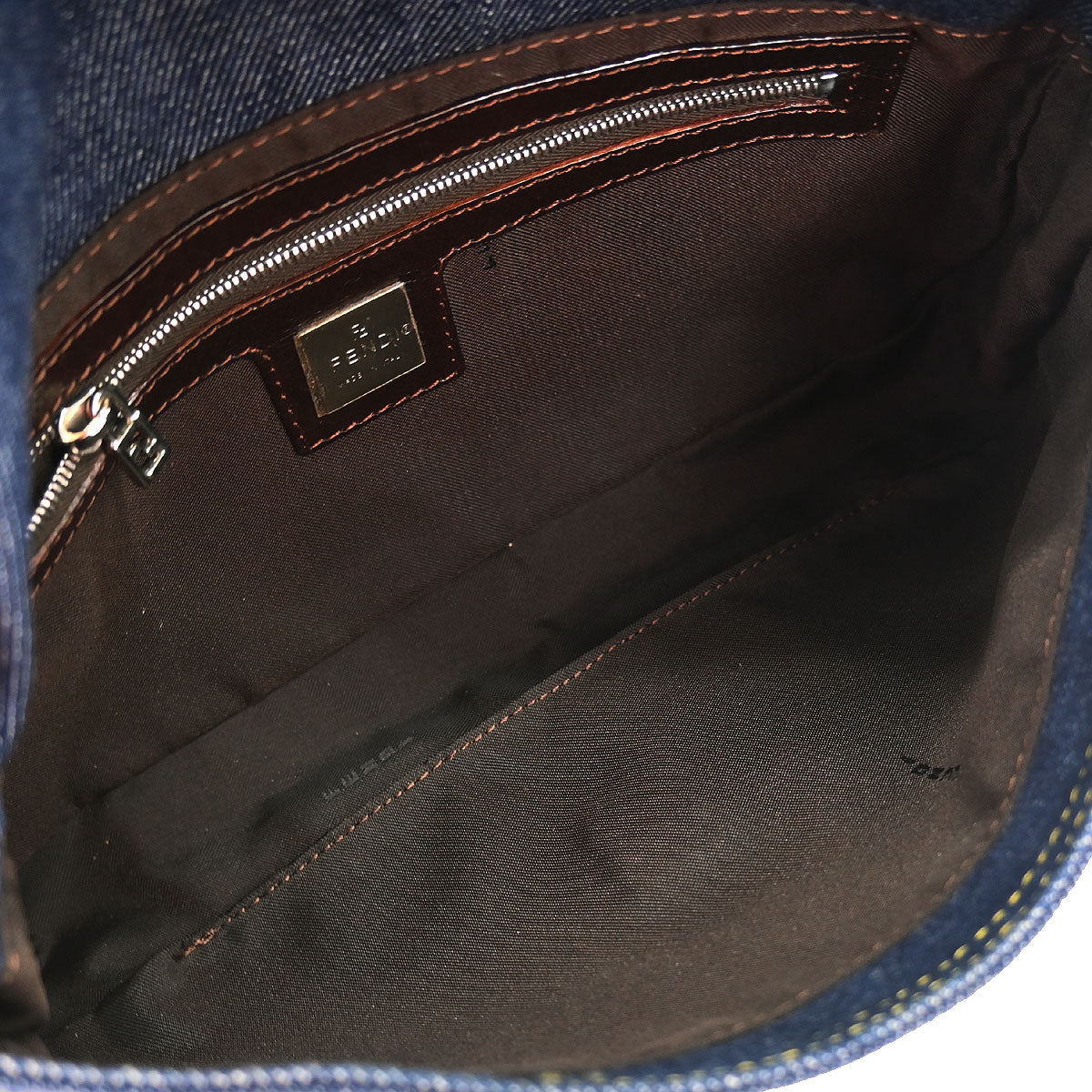Fendi Navy Denim Baguette Handbag - Image 8