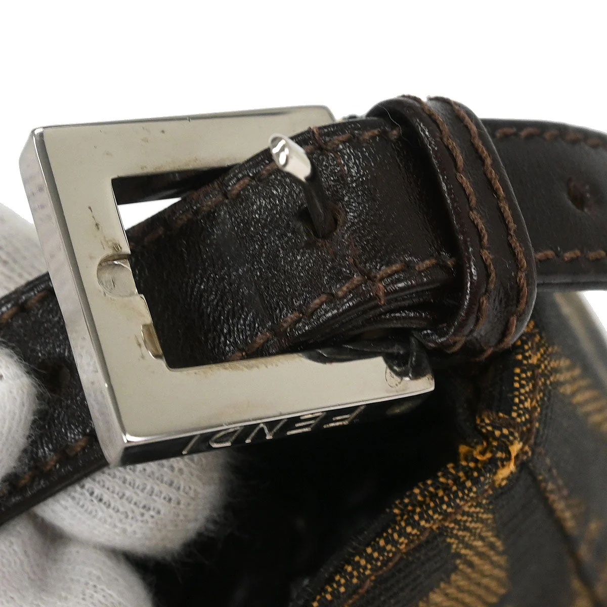 Fendi Brown Zucca Handbag - Image 6